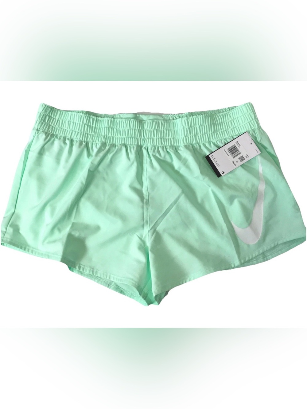 Nike Women's One Swoosh Dri-Fit Mid-Rise Mint-Green Running Shorts(HV2616-353) - Picture 3 of 7